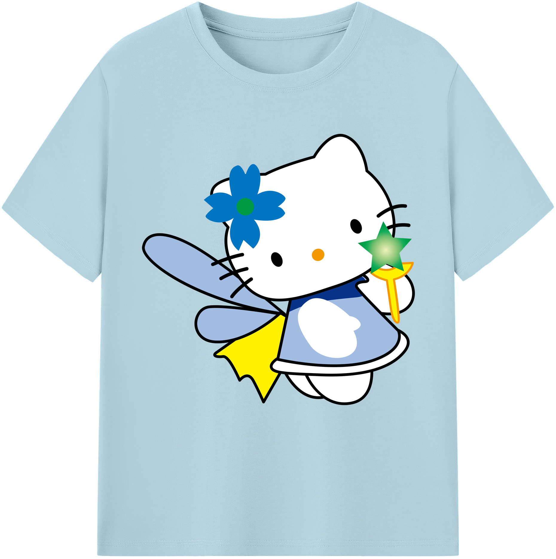 （画像用） Hello Kitty ハローキティ 綿100％半袖Tシャツ（フロントプリント）
